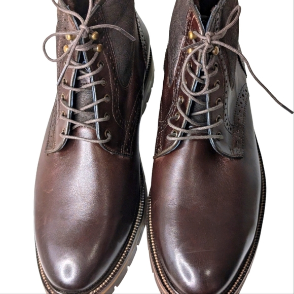 Johnston & Murphy XC Flex® Cody Plain Toe Shearling Brown Boot..9M - Picture 3 of 10